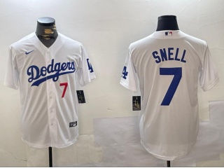Los Angeles Dodgers #7 Blake Snell Players Limited Jersey White 