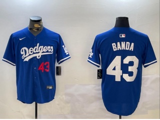 Los Angeles Dodgers #43 Anthony Banda Players Limited Jersey Blue