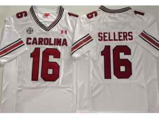 South Carolina Gamecocks #16 LaNorris Sellers Jersey White