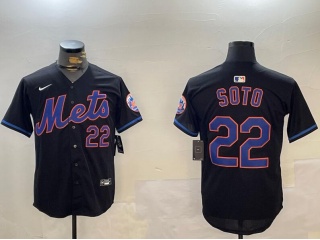 New York Mets #22 Juan Soto Players Limited Jersey Black