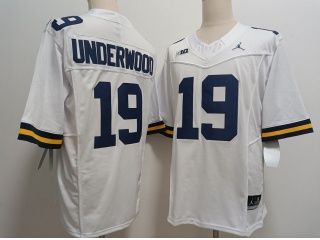 Michigan Wolverines #19 Bryce Underwood Jersey White