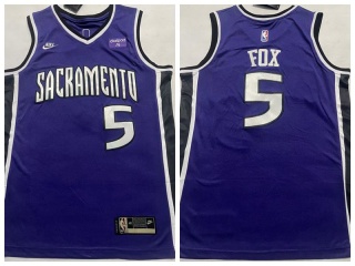 Sacramento Kings #5 De'Aaron Fox Nike Classic Edition 2024/25 Jersey Purple