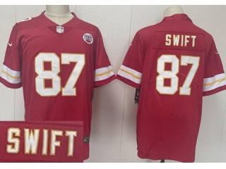 Kansas City Chiefs #87 Taylor Swift Vapor Limited Jersey Red