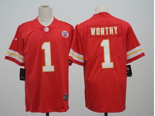 Kansas City Chiefs #1 Xavier Worthy Vapor Limited Jersey Red
