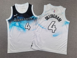 Youth Minnesota Timberwolves #4 Donte DiVincenzo 2024-25 City Jersey White