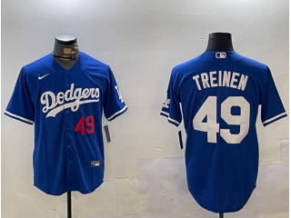 Los Angeles Dodgers #49 Blake Treinen Players Limited Jersey Blue
