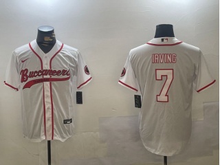 Tampa Bay Buccaneers #7 Bucky Irving Baseball Jersey White