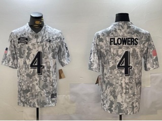 Baltimore Ravens #4 Zay Flowers 2024 Salute to Service Limited Jersey Arctic Camo