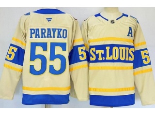 Fanatics St.Louis Blues #55 Colton Parayko 2025 Winter Classic Jersey Cream