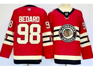 Fanatics Chicago Blackhawks #98 Connor Bedard 2025 Winter Classic Jersey Red