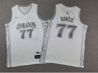 Youth Dallas Mavericks #77 Luka Doncic 2024-25 City Jersey White