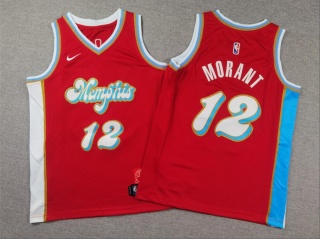 Youth Memphis Grizzlies #12 Ja Morant 2024-25 City Jersey Red