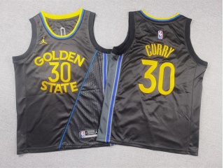 Youth Golden State Warriors #30 Stephen Curry 2024-25 Jersey Black