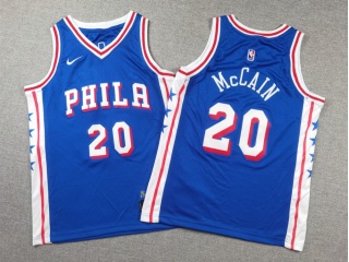 Youth Philadelphia 76ers #20 Jared McCain Jersey Blue