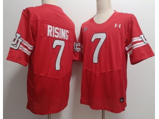 Utah Utes #7 Cameron Rising Jersey All Red