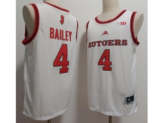 Rutgers Scarlet Knights #4 Ace Bailey Jersey White