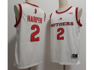 Rutgers Scarlet Knights #2 Dylan Harper Jersey White