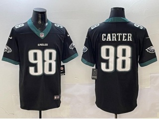 Philadelphia Eagles #98 Jalen Carter Vapor Limited Jersey Black