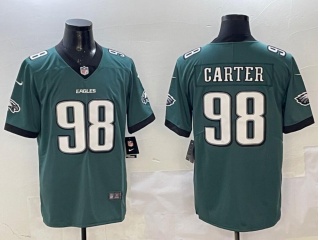 Philadelphia Eagles #98 Jalen Carter Vapor Limited Jersey Green