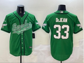 Philadelphia Eagles #33 Cooper DeJean Baseball Jersey Kelly Green
