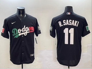 Los Angeles Dodgers #11 Roki Sasaki Mexico Jersey Black
