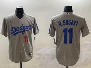 Los Angeles Dodgers #11 Roki Sasaki Players Limited Jersey Grey Dodgers