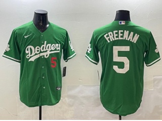 Los Angeles Dodgers #5 Freddie Freeman Fashion Jersey Green