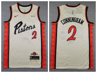 Detroit Pistons #2 Cade Cunningham 2024-25 City Jersey Cream