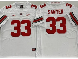 Ohio State Buckeyes #33 Jack Sawyer Vapor Limited Jersey White