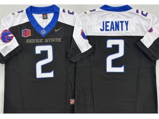 Boise State #2 Ashton Jeanty with White Shoulders F.U.S.E Limited Jersey Black