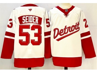 Fanatics Detroit Red Wings #53 Moritz Seider 2025 NHL Stadium Series Jersey White