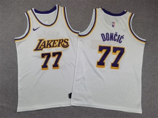 Youth Los Angeles Lakers #77 Luka Doncic Jersey White