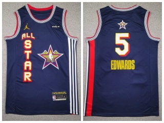 2025 All Star #5 Anthony Edwards Jersey Navy Blue