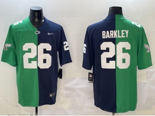 Philadelphia Eagles & Penn State Nittany Lions #26 Saquon Barkley Limited Jersey Kelly Green/Navy Blue
