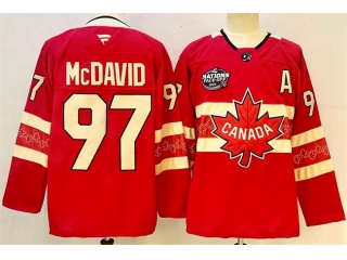 Team Canada #97 Connor McDavid 2025 4 Nations Face-Off Jersey Red