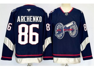Fanatics Columbus Blue Jackets #86 Kirill Marchenko 2025 Stadium Series Jersey Navy Blue