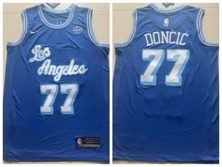 Los Angeles Lakers #77 Luka Doncic Classic Jersey Blue