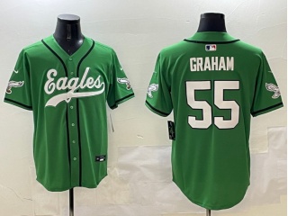 Philadelphia Eagles #55 Brandon Graham Baseball Jersey Kelly Green
