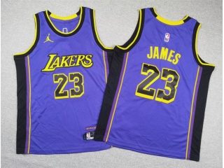 Youth Los Angeles Lakers #23 Lebron James Jersey Purple