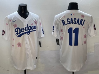 Los Angeles Dodgers #11 Roki Sasaki Tokyo Series Cool Base Jersey White