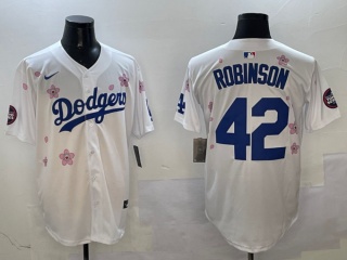 Los Angeles Dodgers #42 Jackie Robinson Tokyo Series Cool Base Jersey White