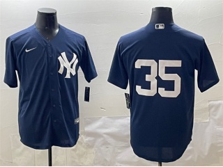 New York Yankees #35 Cool Base Jersey Navy Blue