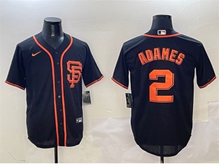 San Francisco Giants #2 Willy Adames Cool Base Jersey Black