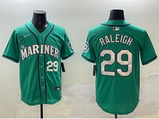 Seattle Mariners #29 Cal Raleigh Cool Base Jersey Green