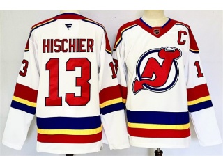 Fanatics New Jersey Devils #13 Nico Hischier Jersey White