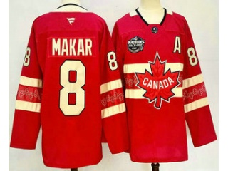 Team Canada #8 Cale Makar 2025 4 Nations Face-Off Jersey Red