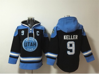 Utah Hockey Club #9 Clayton Keller Hoodie Navy Blue