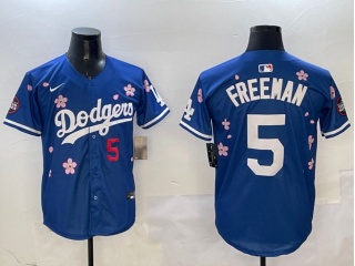 Los Angeles Dodgers #5 Freddie Freeman Tokyo Series Players Limited Jersey Blue