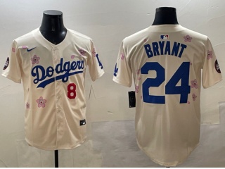 Los Angeles Dodgers #8/24 Kobe Bryant Tokyo Series Players Limited Jersey Cream