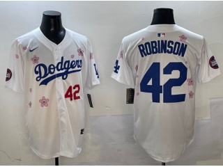 Los Angeles Dodgers #42 Jackie Robinson Tokyo Series Players Limited Jersey White